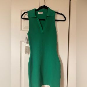 Aritzia babaton sculpt knit green dress (never worn new with tags)